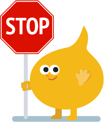 Buncee man with a Stop sign